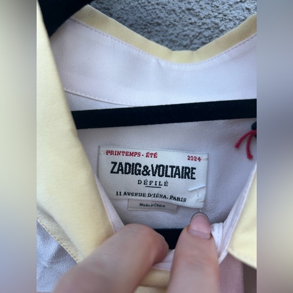 Zadig & Voltaire Tyrone Silk Blouse Petale New with Tags! - Picture 9 of 16